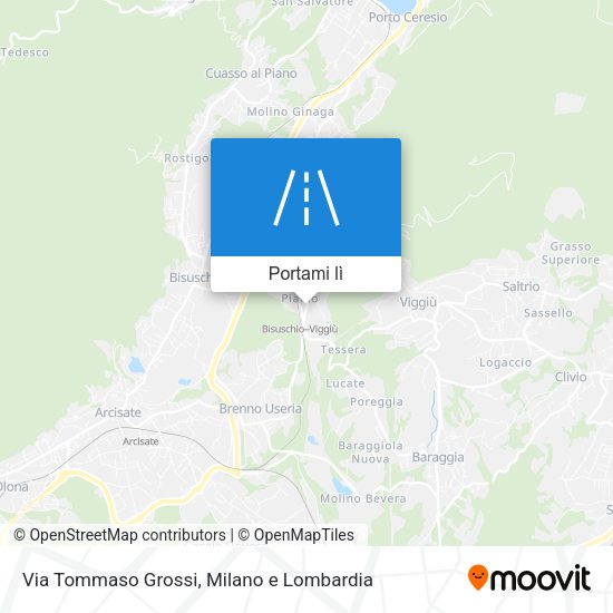 Mappa Via Tommaso Grossi