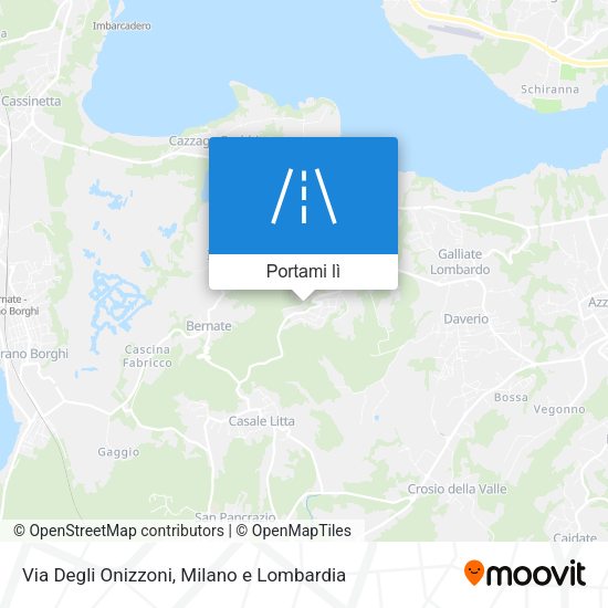 Mappa Via Degli Onizzoni