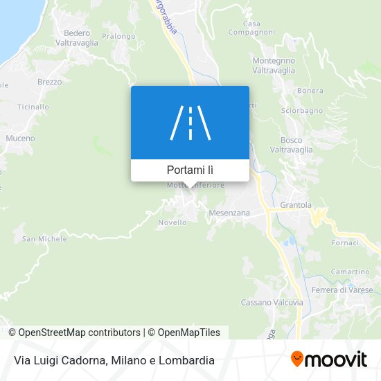 Mappa Via Luigi Cadorna