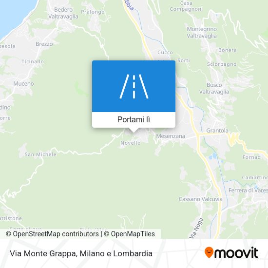 Mappa Via Monte Grappa