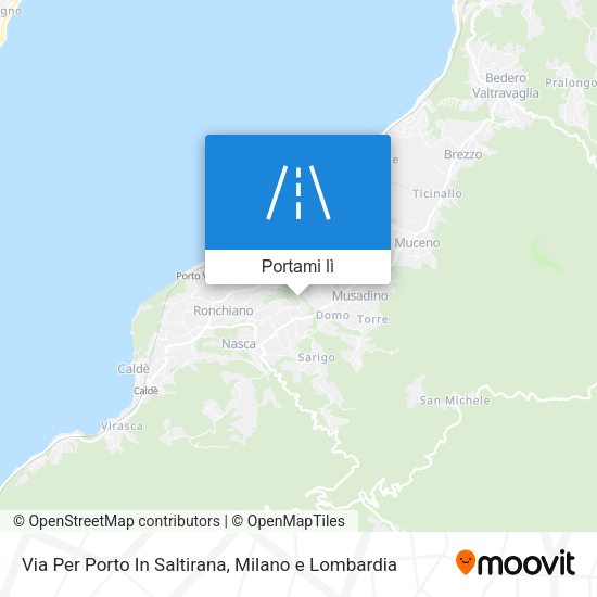 Mappa Via Per Porto In Saltirana
