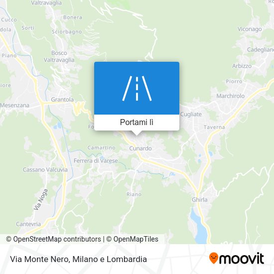 Mappa Via Monte Nero