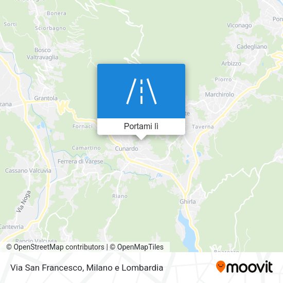 Mappa Via San Francesco