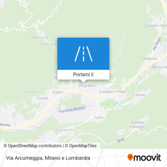 Mappa Via Arcumeggia