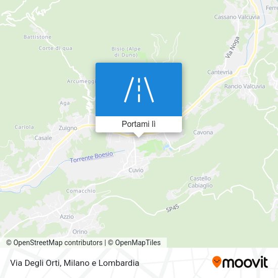 Mappa Via Degli Orti