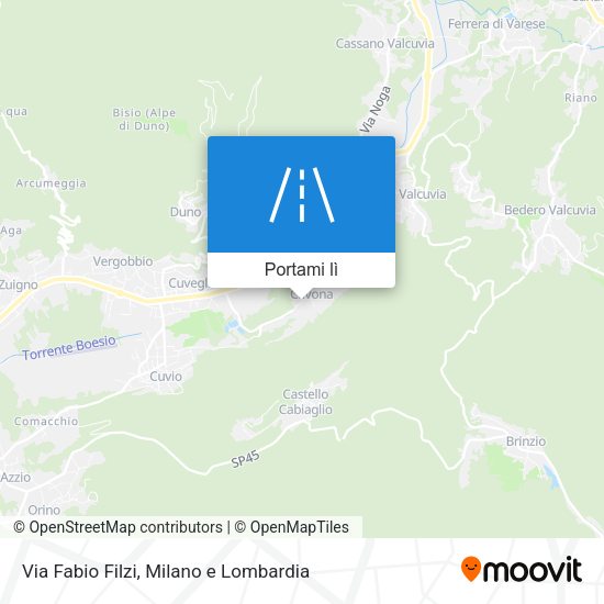 Mappa Via Fabio Filzi
