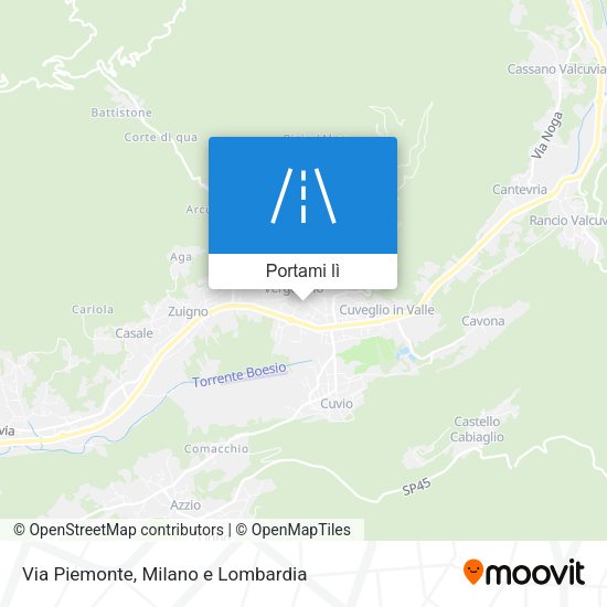 Mappa Via Piemonte