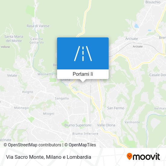 Mappa Via Sacro Monte