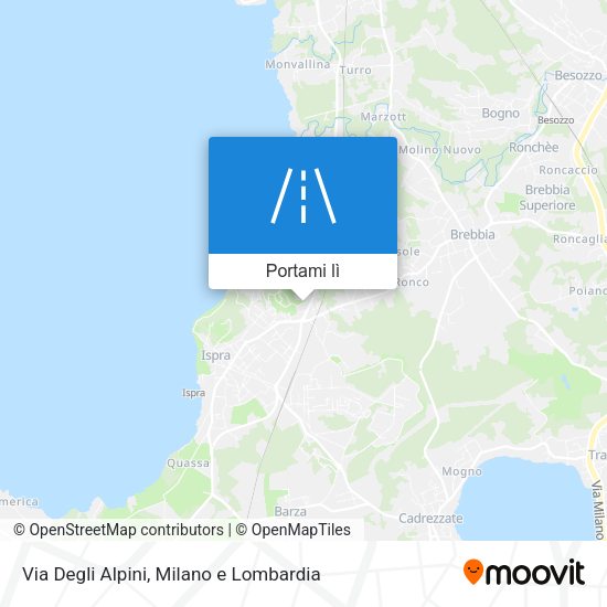 Mappa Via Degli Alpini