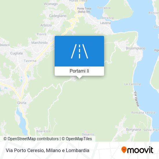 Mappa Via Porto Ceresio