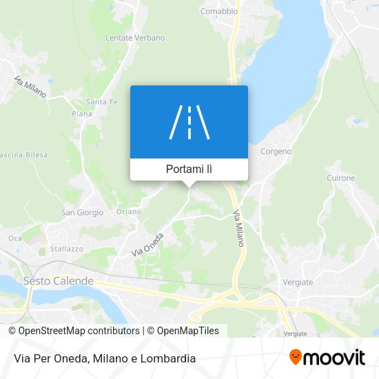 Mappa Via Per Oneda