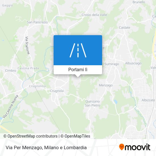 Mappa Via Per Menzago