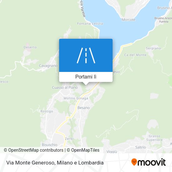 Mappa Via Monte Generoso
