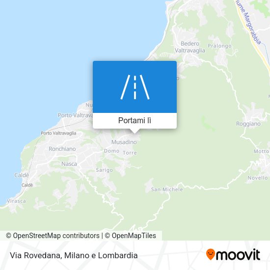 Mappa Via Rovedana
