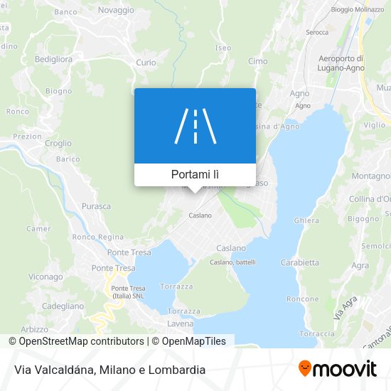 Mappa Via Valcaldána