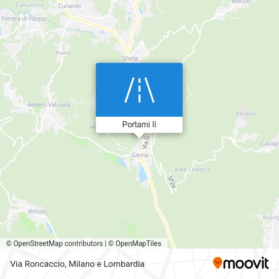 Mappa Via Roncaccio
