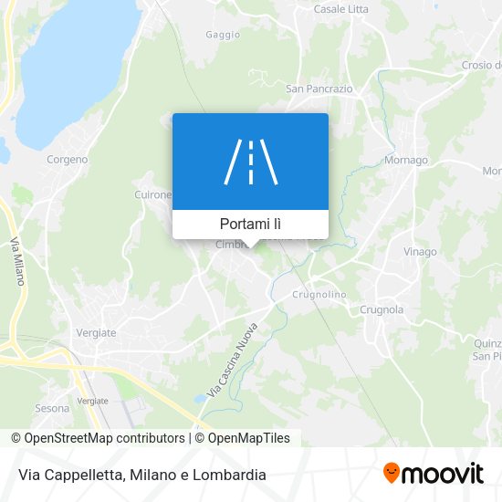 Mappa Via Cappelletta