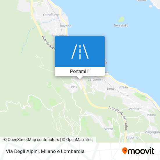 Mappa Via Degli Alpini