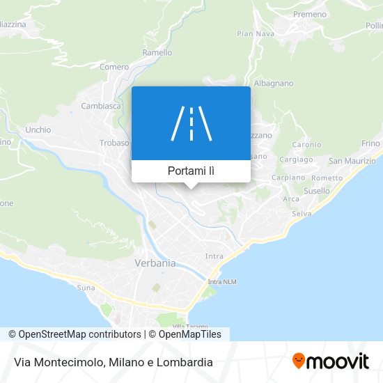 Mappa Via Montecimolo