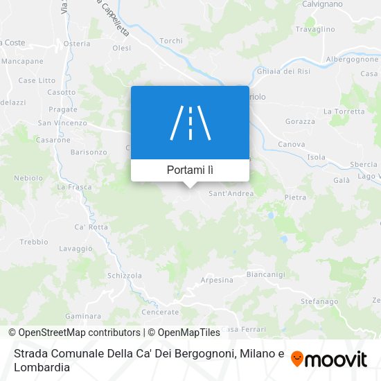 Mappa Strada Comunale Della Ca' Dei Bergognoni