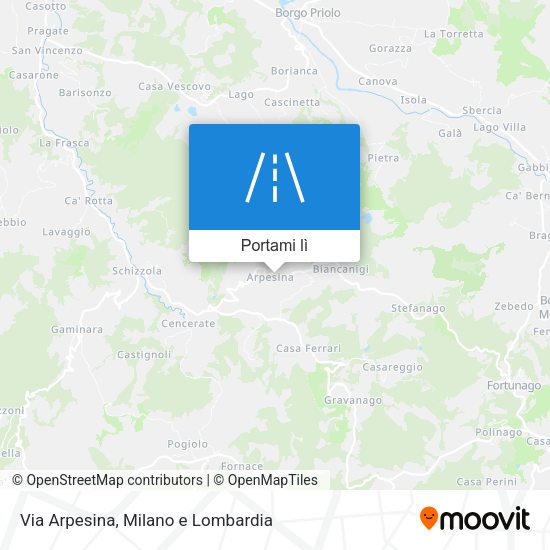 Mappa Via Arpesina