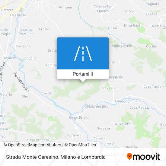 Mappa Strada Monte Ceresino