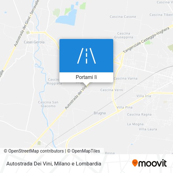 Mappa Autostrada Dei Vini