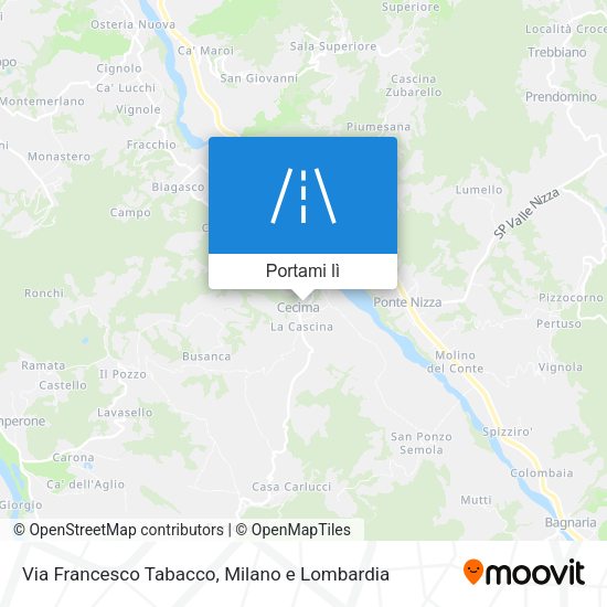 Mappa Via Francesco Tabacco