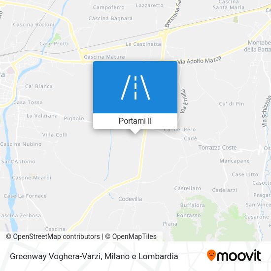 Mappa Greenway Voghera-Varzi