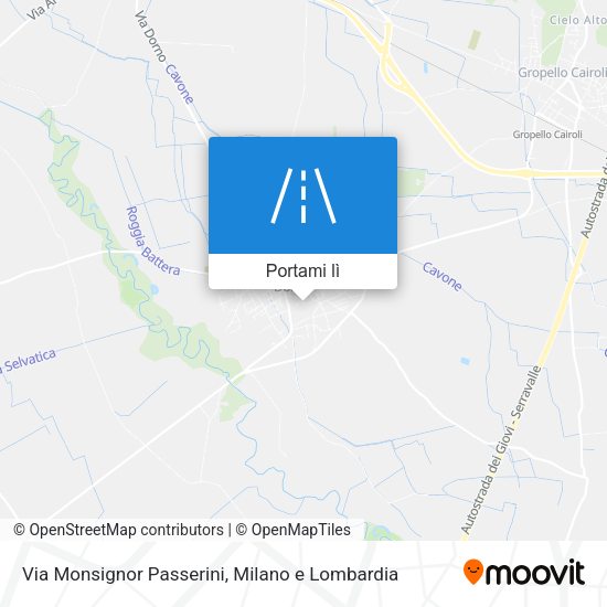 Mappa Via Monsignor Passerini