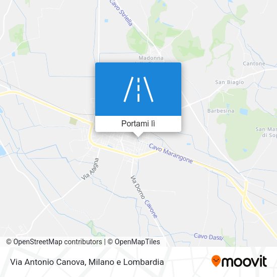 Mappa Via Antonio Canova