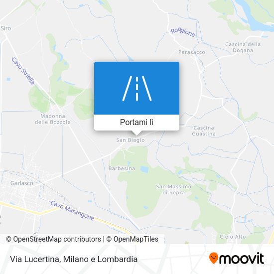 Mappa Via Lucertina