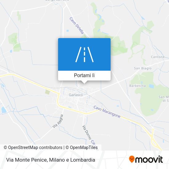 Mappa Via Monte Penice