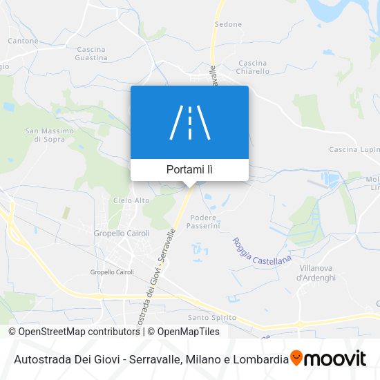 Mappa Autostrada Dei Giovi - Serravalle