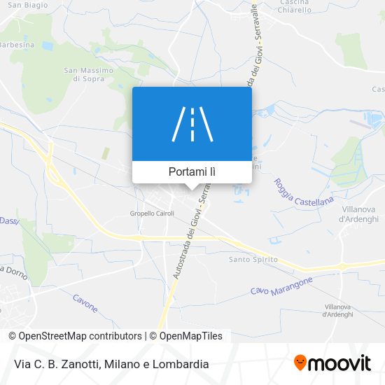 Mappa Via C. B. Zanotti