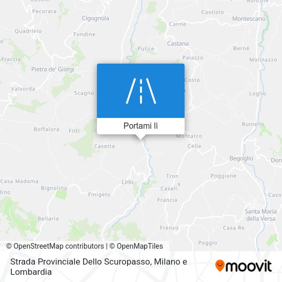 Mappa Strada Provinciale Dello Scuropasso