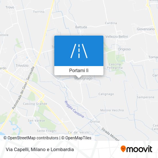 Mappa Via Capelli