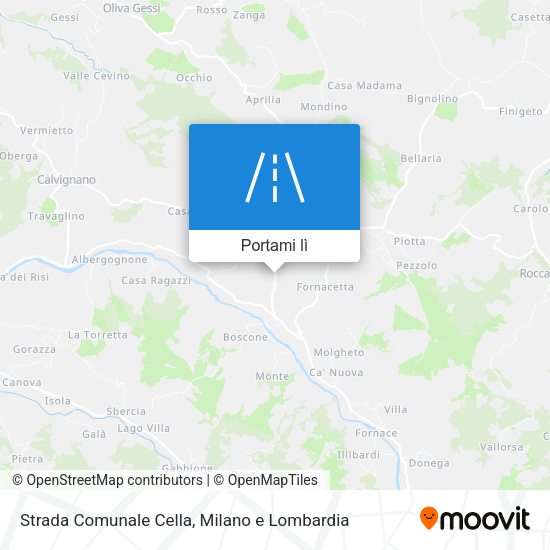Mappa Strada Comunale Cella