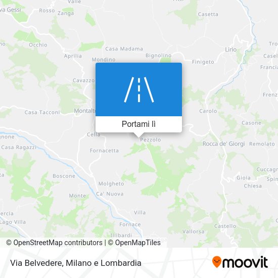 Mappa Via Belvedere
