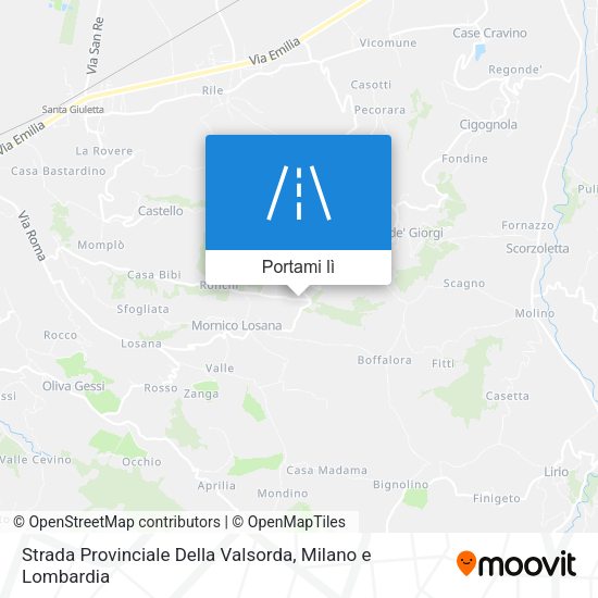 Mappa Strada Provinciale Della Valsorda