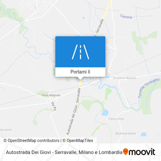 Mappa Autostrada Dei Giovi - Serravalle