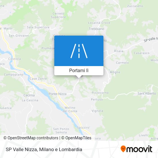 Mappa SP Valle Nizza