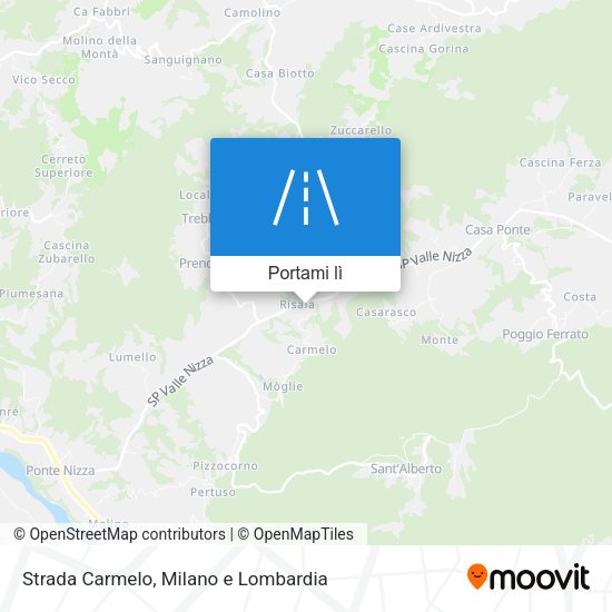 Mappa Strada Carmelo