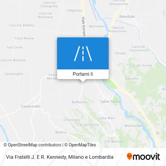 Mappa Via Fratelli J. E R. Kennedy