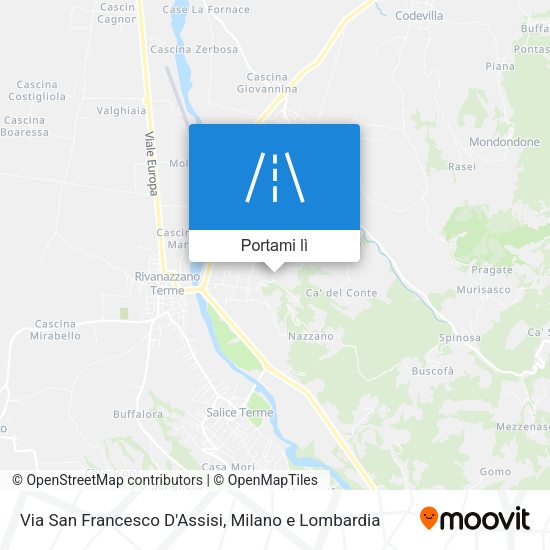Mappa Via San Francesco D'Assisi