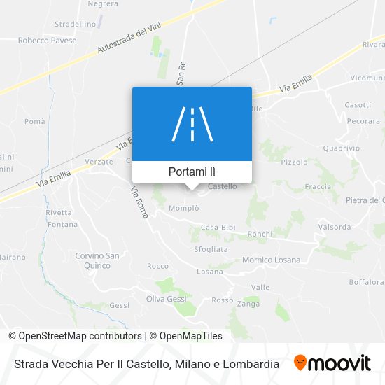 Mappa Strada Vecchia Per Il Castello