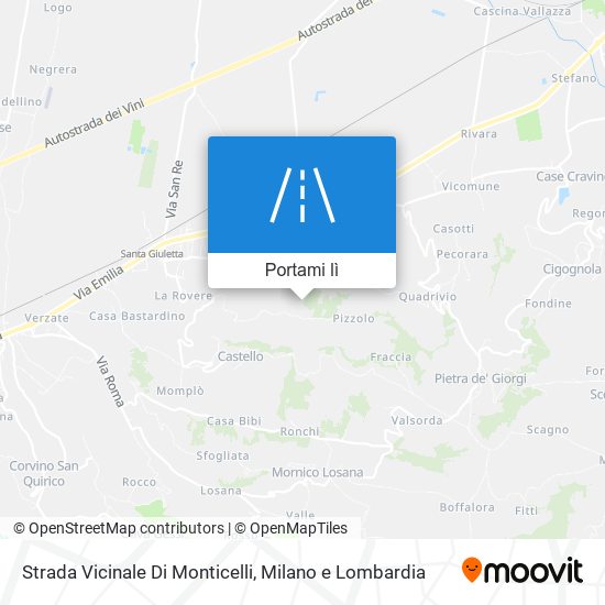 Mappa Strada Vicinale Di Monticelli