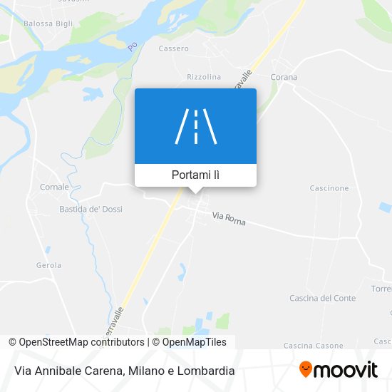 Mappa Via Annibale Carena