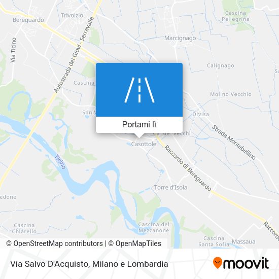 Mappa Via Salvo D'Acquisto