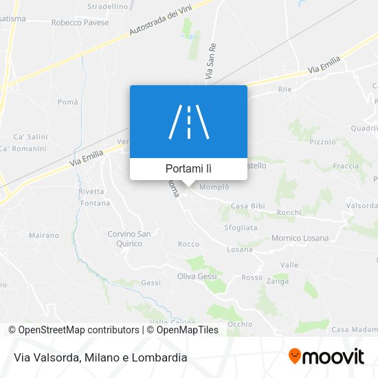 Mappa Via Valsorda